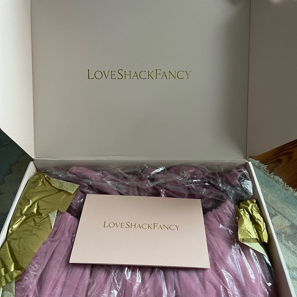 LoveShackFancy Macron Pink Tulle Gown - NWT - Picture 10 of 11